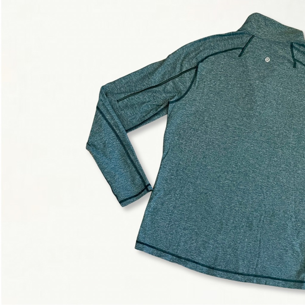 Lululemon Surge Warm 1/2 Zip Silver Heathered Defender Size M/L - Picture 10 of 16
